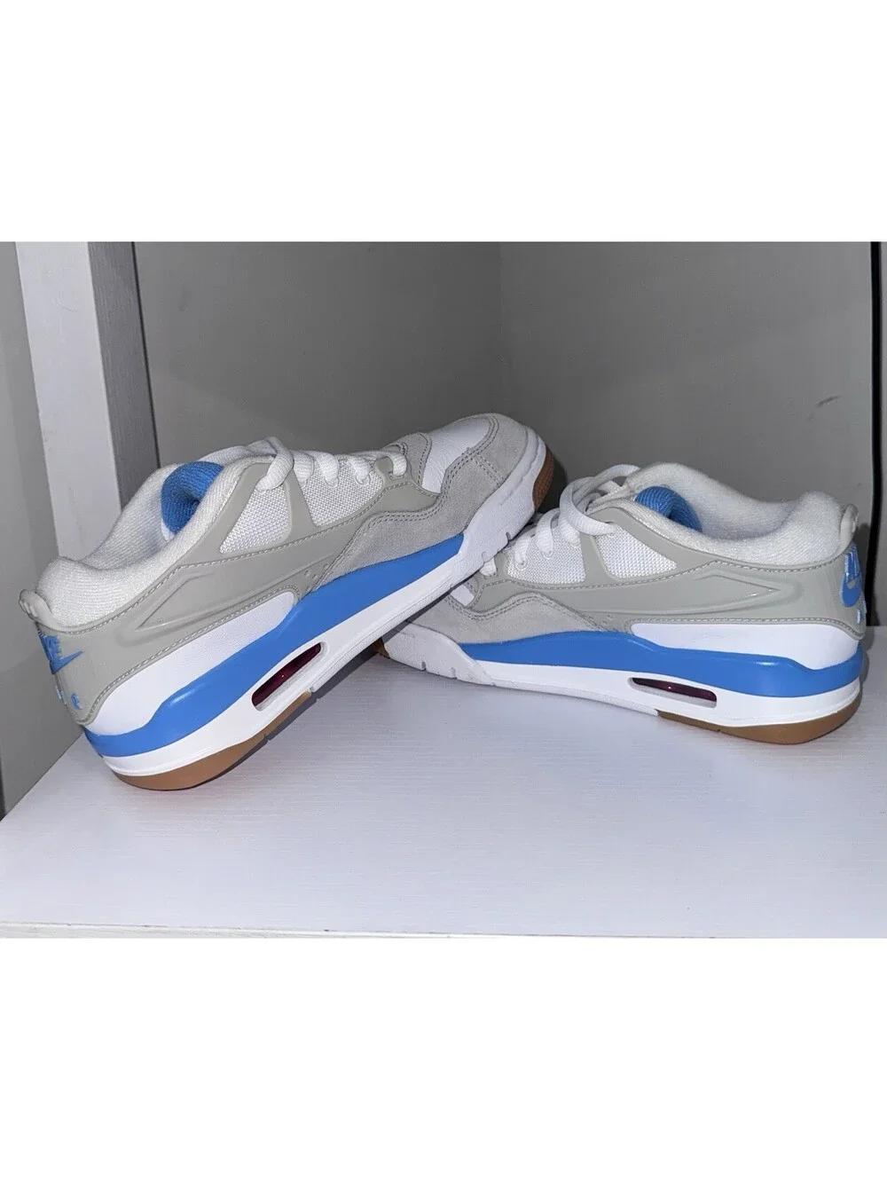 Nike Air Jordan 4 RM Low White/Blue Size 5.5 Youth 7 Women’s Brand New